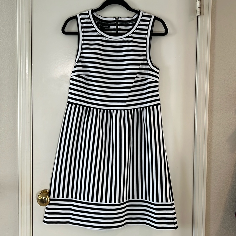 INC International Concepts blacks and white stripped dress